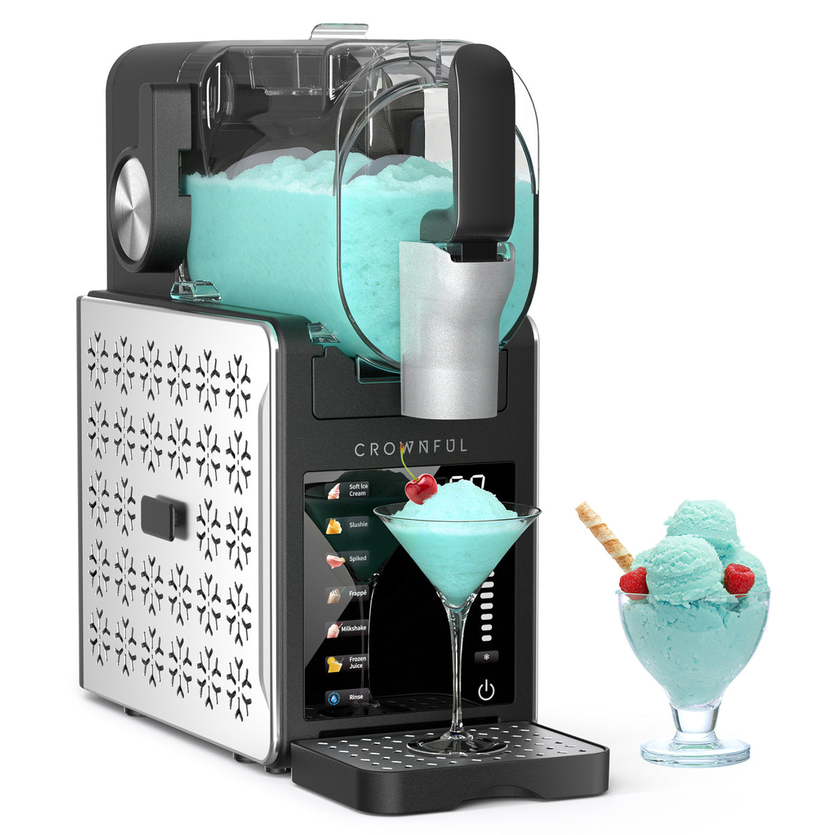 CROWNFUL アイスメーカー Amazon.com: CROWNFUL Ice Maker Countertop Machine, 9 Bullet Ice