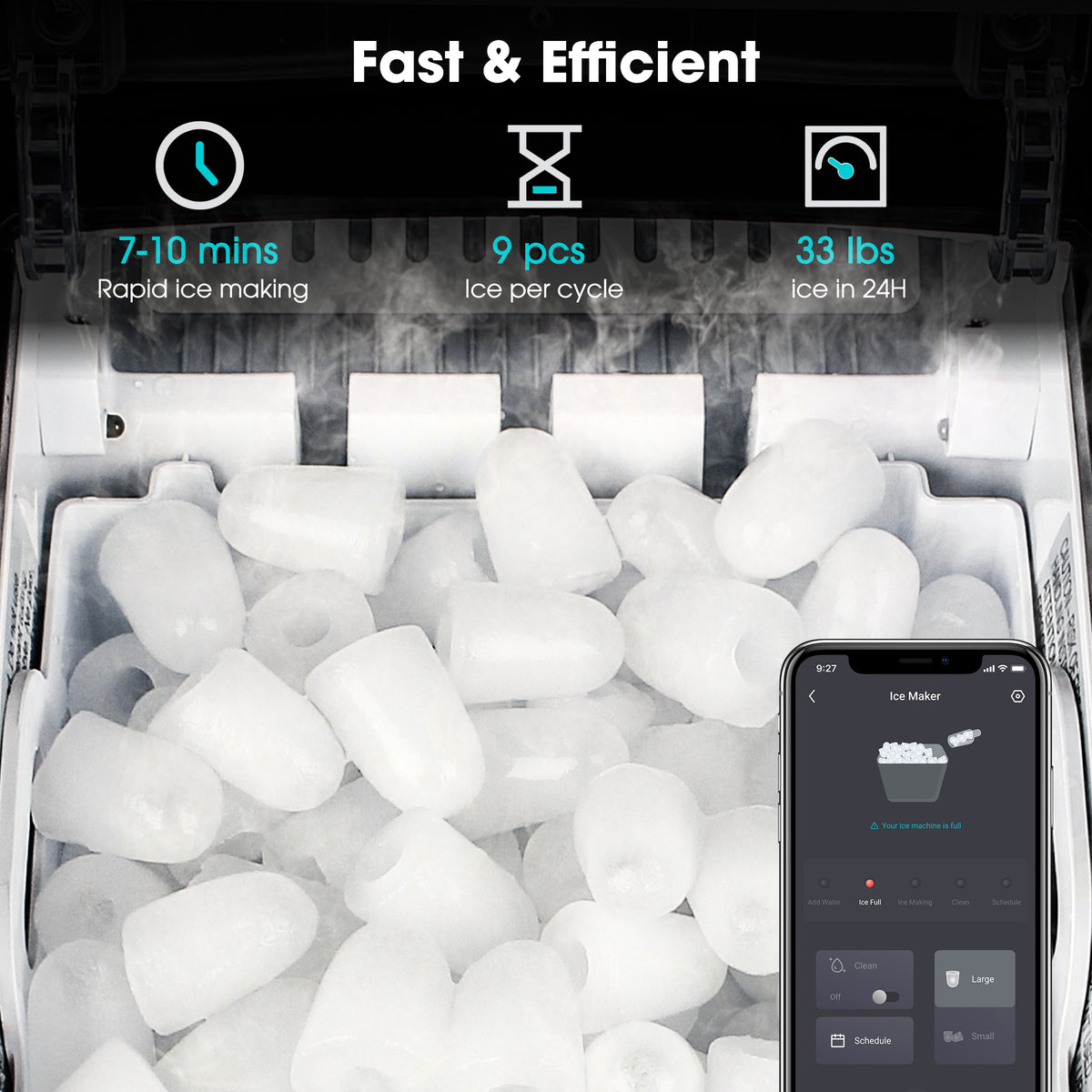 CROWNFUL Nugget Ice Maker Portable Countertop Machine - Manual, Features &  Usage Guide