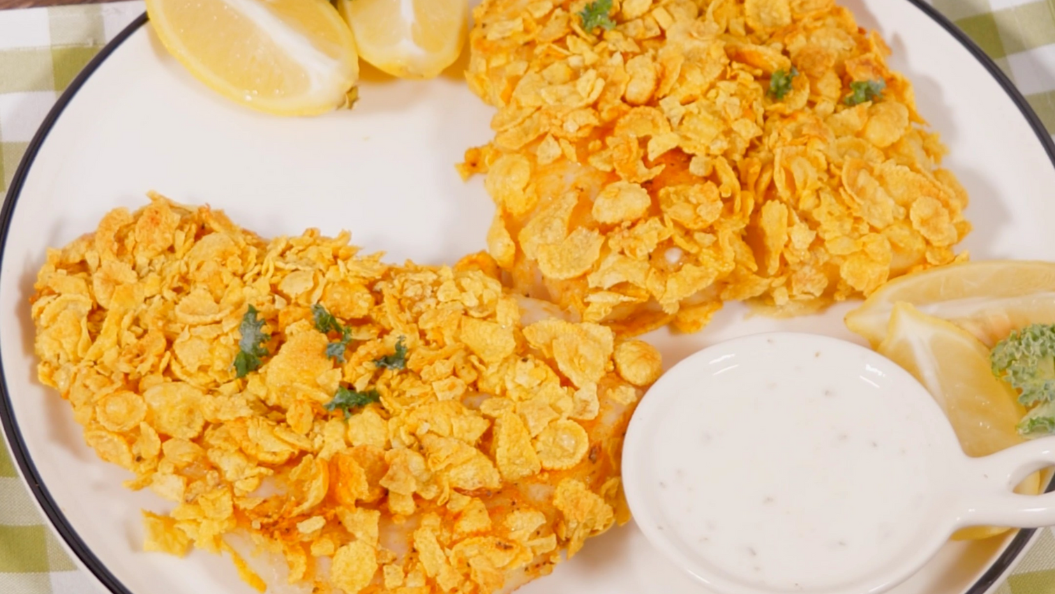 HOW TO MAKE CORNFLAKE CRUSTED FISH Crownful