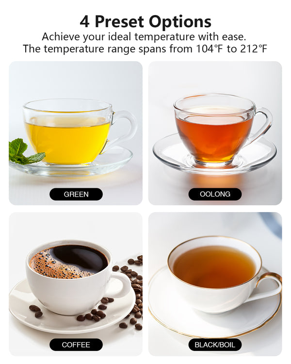 Smart Electric Kettle WiFi Variable Temperature Gooseneck Pour Tea  Stainless Ste