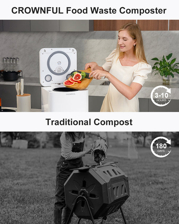 Crownful Smart Kitchen Waste Composter with 3.3L Capacity