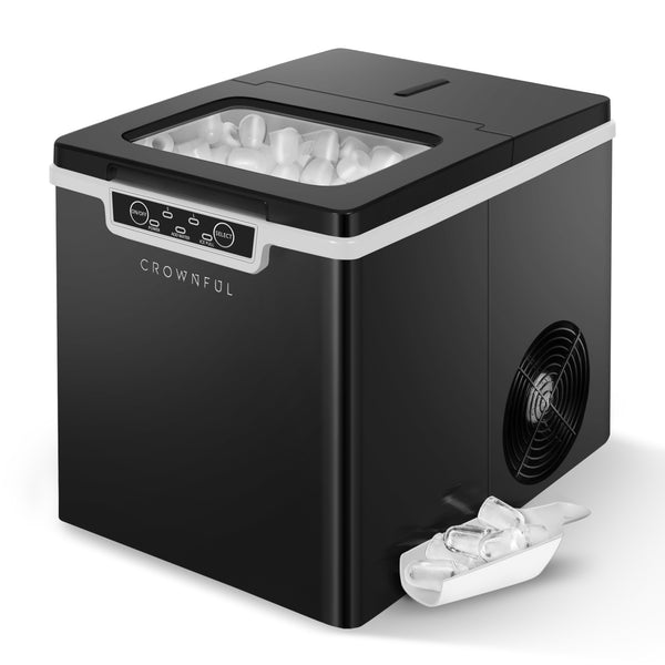 Crownful Portable Ice Maker Machine for Countertop(Black)