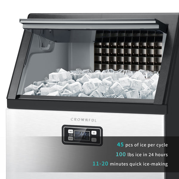 Joy Pebble 100lbs Commercial Ice Maker V2.0 with Auto Water Inlet System