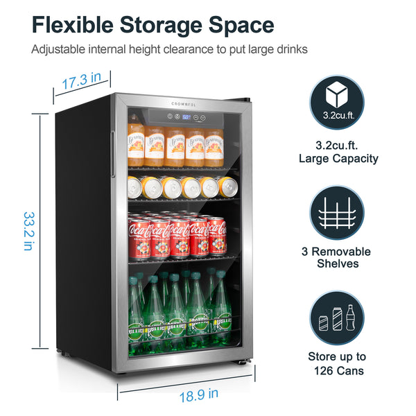 Crownful 3.2 Cuft Beverage Cooler