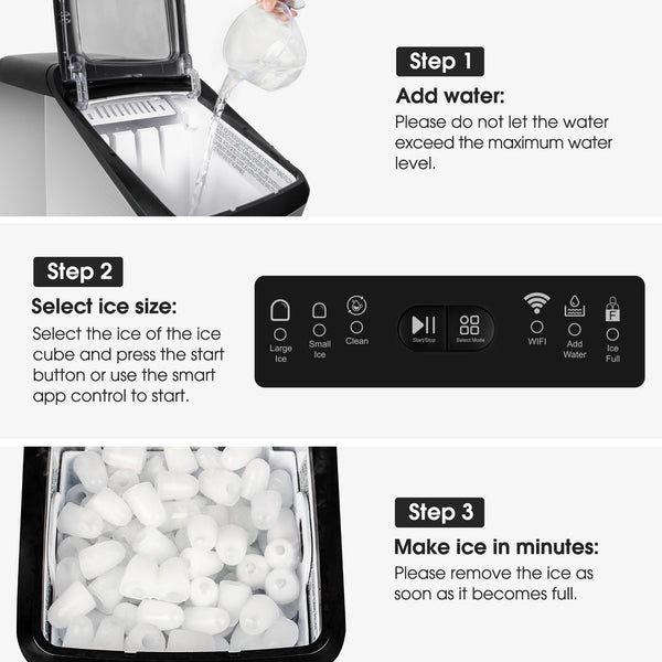 CROWNFUL Smart Ice Maker Countertop