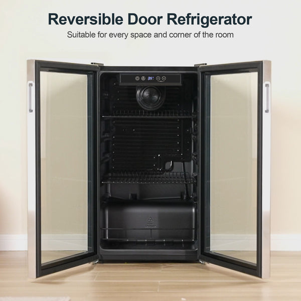 3.2Cuft Compact Refrigerator Double Door Fridge Home Office Dorm Beverage  Cooler 